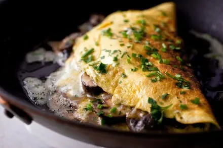 Mushroom Omelet With Chives