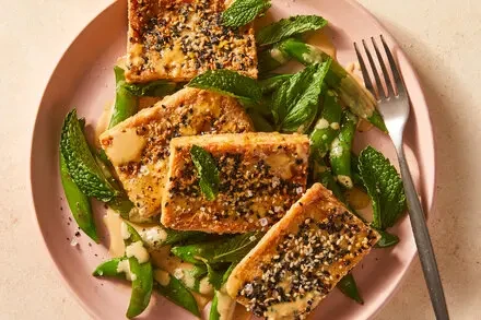 Lemon Pepper Tofu and Snap Peas
