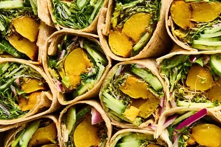 Crunchy Veggie Wraps With Kabocha Squash