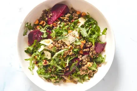 Beet and Lentil Salad With Cheddar