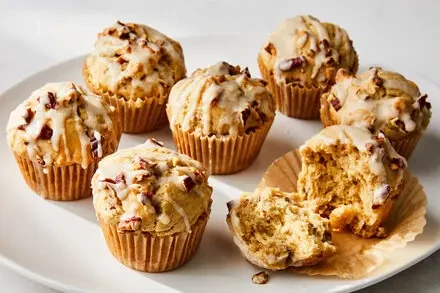 One-Bowl Maple Brown Butter Muffins with Nutmeg and Sour Cream