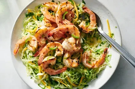 Grilled Shrimp With Spicy Slaw