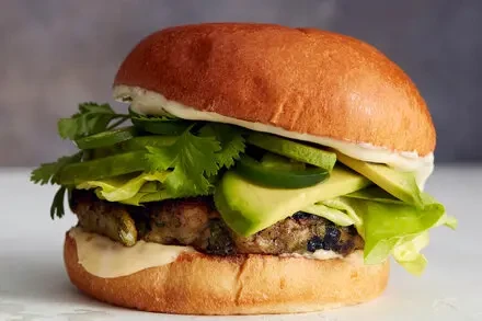 Smashed Avocado Chicken Burgers